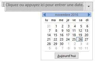 Navigateur de dates